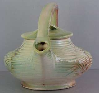 McCoy Pinecone Teapot Mid Century Modern Lid American Art Pottery 