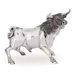  Bull Silver Plated Sculpture: Home & Kitchen