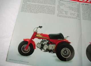 HONDA PARTS ATC70 ATC90 GENUINE SALES BROCHURE POSTER  