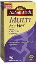  Nature Made Multi For Her Multiple Vitamin and Mineral, 90 