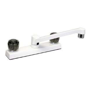   Motorhome Boat RV Trailer Kitchen Faucet 2 Handle, White Automotive