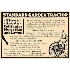   Engine Company Garden Tractor Plow   Original Print Ad