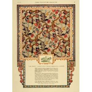   Co Hand Printed Jacobean Design   Original Print Ad