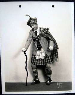 1920s MADGE BELLAMY~In Scottish Kilt w/ Cane ~ AUTREY  