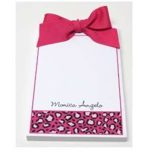  Pink Leopard with Pink Bow Pad Baby