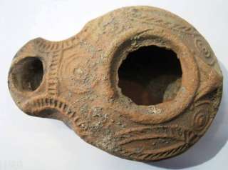 ANCIENT ROMAN OIL LAMP SYRIA PALESTINE ARCHAEOLOGY  
