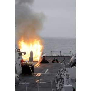  A Tomahawk Missile Launch Aboard Uss Sterett by Stocktrek 