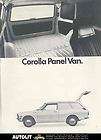 1973 toyota corolla panel van brochure japan returns accepted within