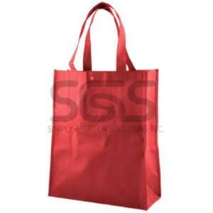  Reusable Grocery Tote Bag Medium 25 Pack   Red: Everything 