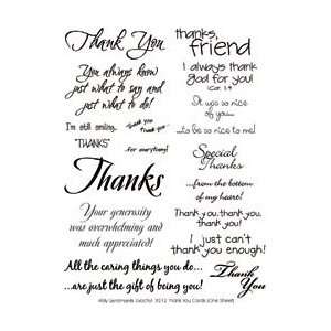   Rub Ons Thank You Cards MSE X 212; 3 Items/Order