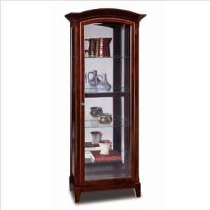  Leick Furniture Brown Cherry Arched Top Curio 3016: Home 