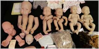   REBORN DOLL SUPPLIES , 6 KITS total 1 LE, 1 Toddler, :LOTS of MOHAIR