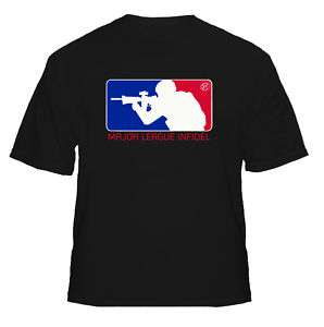Major League Sniper T Shirt Black  