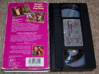 Barney 4 VHS Tapes Barneys Campfire Sing Along Good Day Good Night 