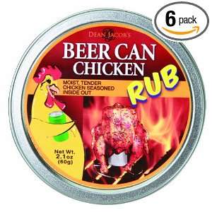 Dean Jacobs Beer Can Chicken Rub, 2.1 Ounce (Pack of 6):  