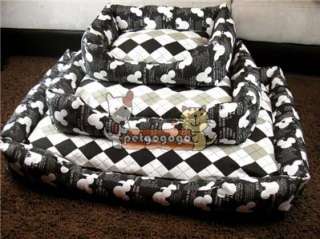 Classic diamond check pattern bed or cushion for your dogs and cats 