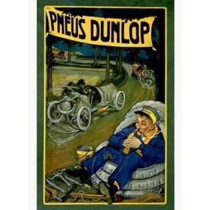  Georges Gaudy   1904 Belgian Dunlop Race Tire Giclee 