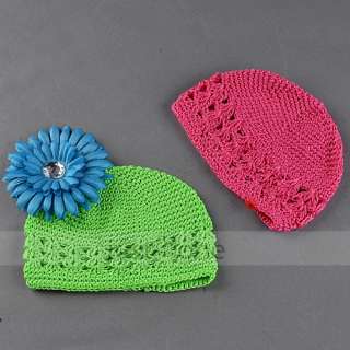 10 X Baby Girl Boy Kid Knit Crochet Beanie Kufi Hat Cap  