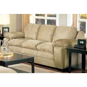  Sofa in Beige Microfiber: Home & Kitchen