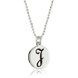  Erica Anenberg Initial J Silver Pendant: Jewelry