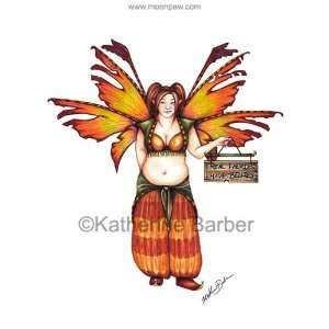 Bell E Faerie by Katherine Barber 8x10 Ceramic Art Tile with 