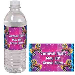  Carnival Horses Personalized 20oz Water Bottle Labels 