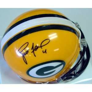 Brett Favre Autographed Packers Mini Helmet Holo