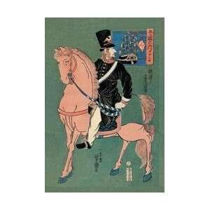  Russian Officer on White Horse 20x30 poster