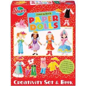  Shure Dress and Stick Paper Dolls, Pink: Toys & Games