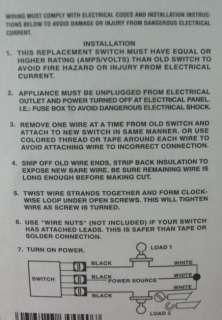 0091 5198 McGill 1pl 125 250v 20a On Off Toggle Switch  