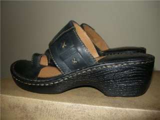 Born Womens BLACK Pecan Sandal # 31877 Size: 9/Euro 40  