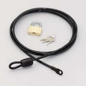  New Car Cover Steel Security Cable & Brass Lock Kit Set 