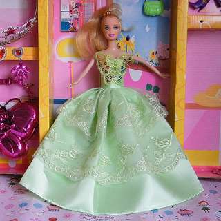   Handmade Princess Clothes Dress Gown for Barbie doll 016xe  