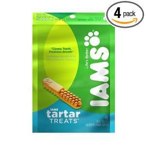 Iams Tartar Treats for Small Dogs, 6 Count Pouches (Pack of 4)  