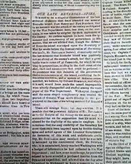 CONFEDERATE Fort Donelson TN 1862 Civil War Newspaper *  