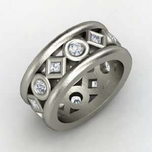 Tigranes The Great Ring, 14K White Gold Ring with Diamond 