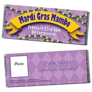  Mardi Gras Mambo Personalized Photo Candy Bar Wrappers 