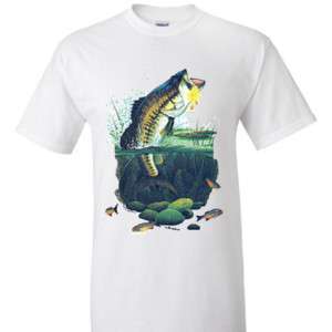 Mens Bass Fishing T Shirt All Sizes &Colors  