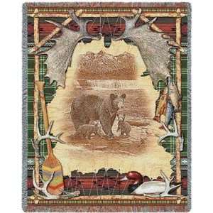  Deer Antler Lodge Cabin Tapestry Throw Blanket 54 x 70 