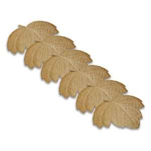  Thro 1824 13 by 18 Inch Cut Out Maple Leaf Placemat, Gold 