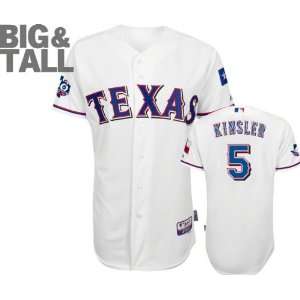 Ian Kinsler Jersey: Big & Tall Majestic Home White Authentic Cool 