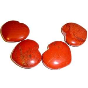 MiracleCrystals: 1.75 Red Jasper Heart   Protection Grounding Stone 