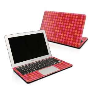  MacBook Skin (High Gloss Finish)   Big Dots Red 