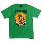 Thrasher Pushead SKATE OUTLAW Skateboard Shirt GRN LRG