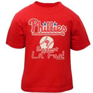   Phillies Infant Red Biggest Lil Fan T Shirt: Sports & Outdoors