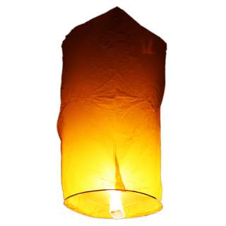 10X 36 inch Cylindrical Yellow Sky Fire Chinese Lanterns Wishing Party 