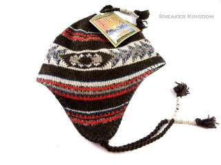 New Brown/Red Fleece Earflap Beanie Winter Snow Ski Hat  