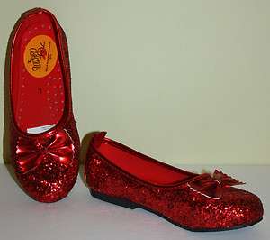 The Wizard of Oz Ruby Red Child Slippers Size Small 3 4 Large 8 9 NEW 