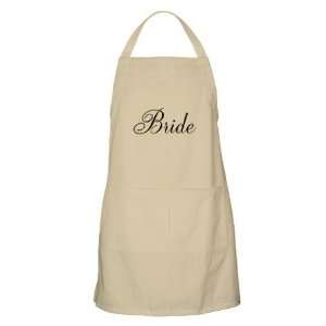   Bride Black Script Khaki 100% Heavy Twill Apron, 31