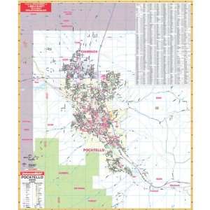   Universal Map 762538880 Pocatello ID Wall Map Railed: Office Products